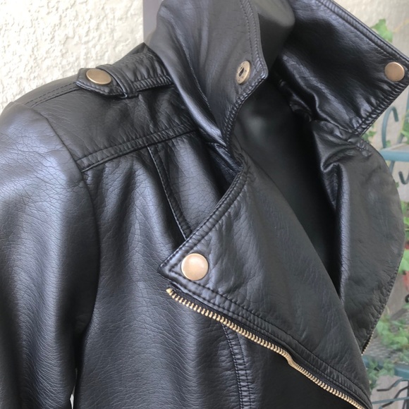 “Say What” Black Leather Jacket, Size S - Picture 6 of 8